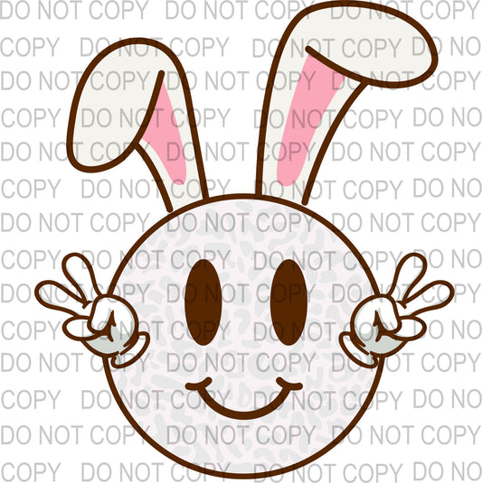 Smiley Easter Bunny transfer