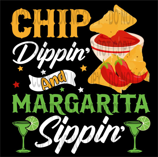 Chip Dippin and Margarita Sippin transfer