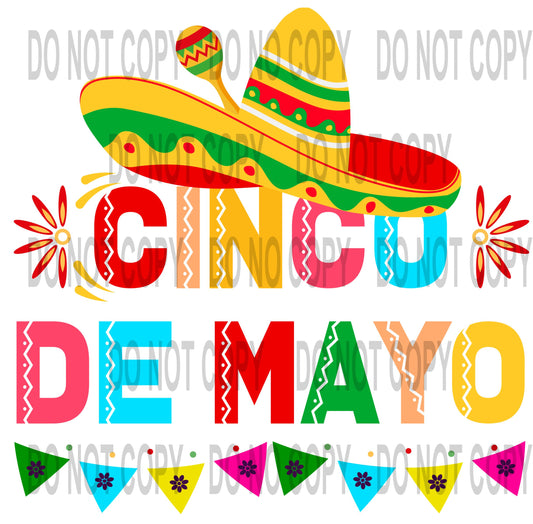 Cinco De Mayo Sombrero transfer