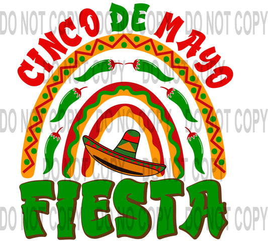 Cinco De Mayo Fiesta Rainbow transfer