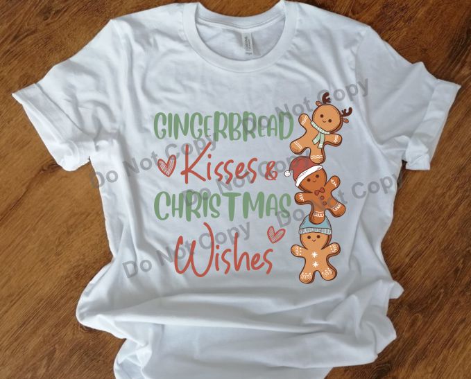 Gingerbread Kisses Christmas Wishes transfer