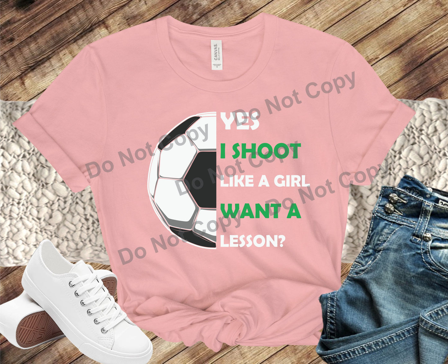 Yes I shoot like a girl soccer transfer