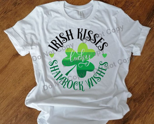 Irish Kisses Shamrock Wishes transfer