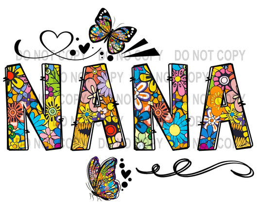 Colorful NANA with butterflies